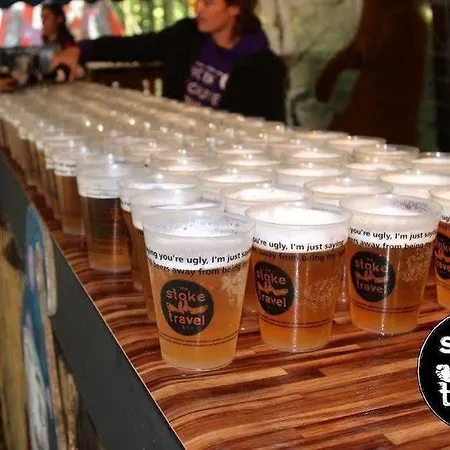 Kamp alanı Oktoberfest Party Münih
